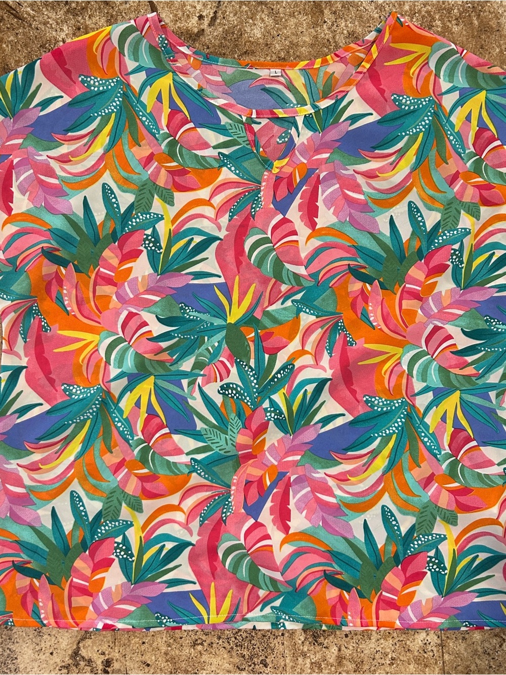 Colorful tropical Top